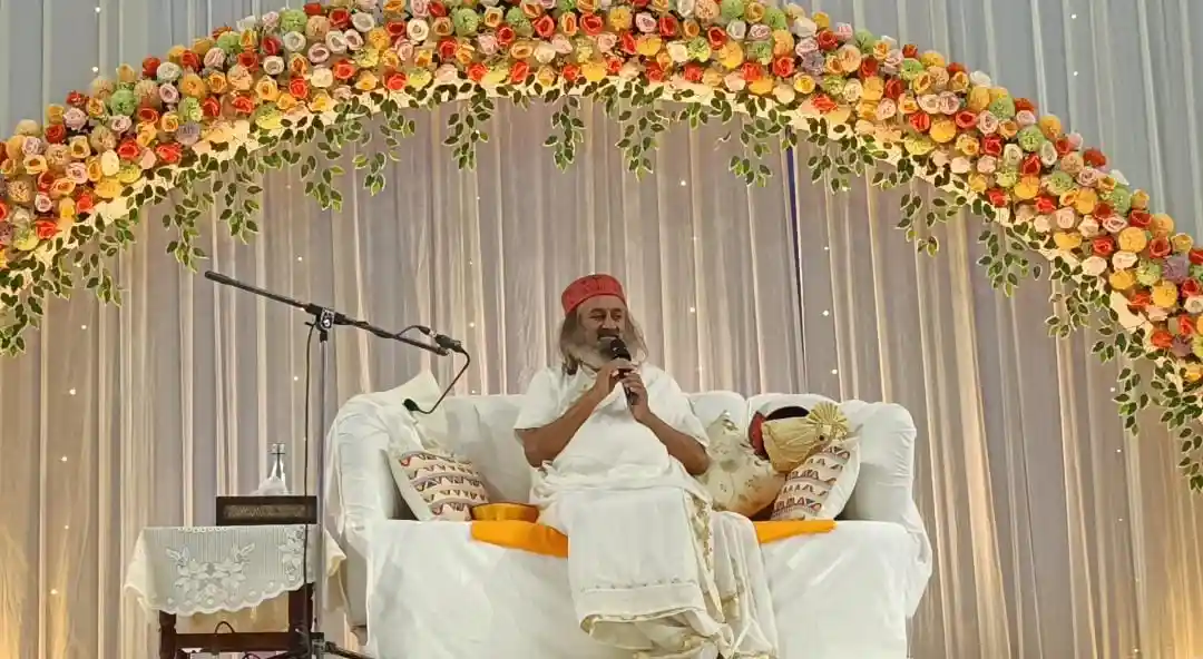 Spiritual leader Shri Shri Ravi Shankar in Dharamshala.