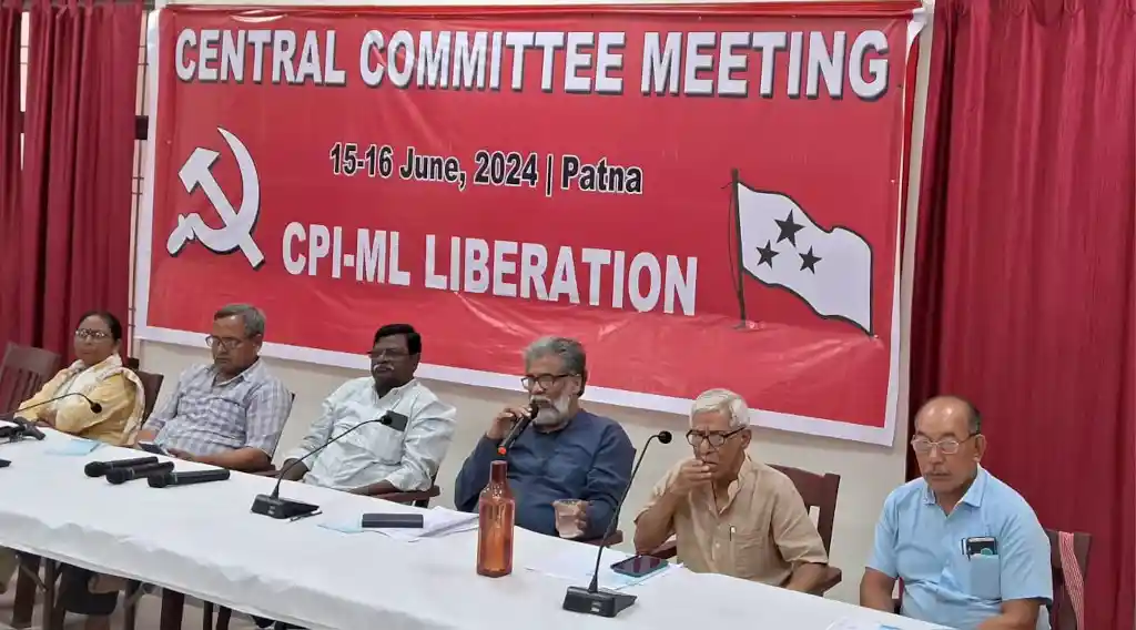 CPI-ML core members presiding over the two day review meeting.